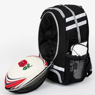 Tas Olahraga Hitam Bola Sepak Bola Basket Tas ransel Dengan Kompartemen Bola