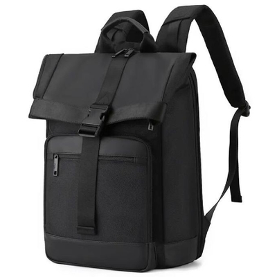 Nylon Roll Top Tuck Pack Rucksack Dengan Tutup Buckle Kapasitas Besar Outdoor Travel Bisnis Laptop Backpack