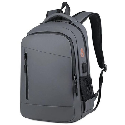 Tas ransel laptop bisnis ringan tahan air nilon nyaman dengan usb