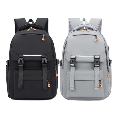 Tas ransel laptop tahan air yang disesuaikan untuk siswa Tas sekolah perjalanan dengan USB
