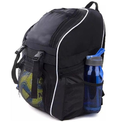 420D Nylon Soccer / Basketball Bag Backpack 30 - 40L Untuk Pelatihan Luar Ruangan