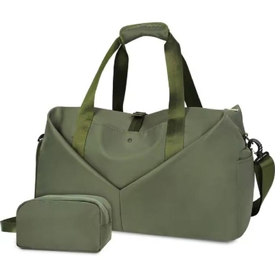 Gym Duffel Bag Dengan Sepatu Kantong Basah Kompartemen Portable Overnight Weekend Bag