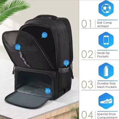 Tas ransel bola basket untuk anak laki-laki Gym olahraga Tas ransel sepak bola dengan kantong bola bolong