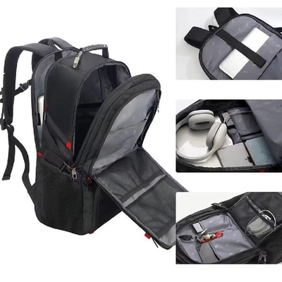 Tas Olahraga Gym Custom Waterproof Backpack Perjalanan Sekolah Dengan Kamar Sepatu USB Charging Port