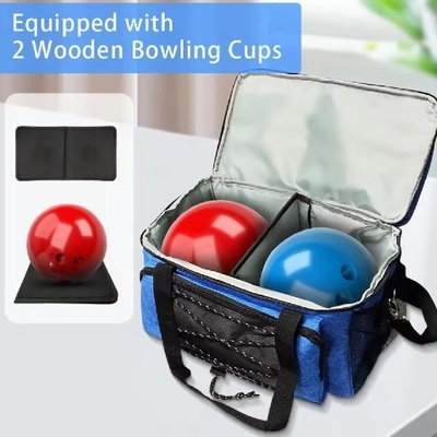 Tas Tote Olahraga Bowling Customized Tas Tote Bowling Aksesoris Ekstra Dua Bola Tas Tote Dengan Pemegang Bola Pad