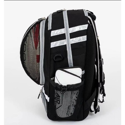 Tas Olahraga Hitam Bola Sepak Bola Basket Tas ransel Dengan Kompartemen Bola