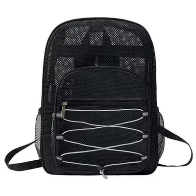 Fashion Unisex Mahasiswa ransel Mesh Tas Sekolah Musim Panas Mesh Tas Pantai