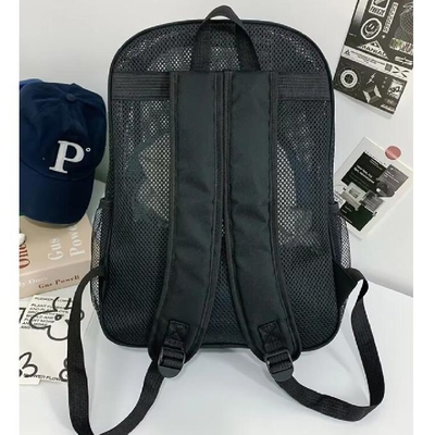 Fashion Unisex Mahasiswa ransel Mesh Tas Sekolah Musim Panas Mesh Tas Pantai