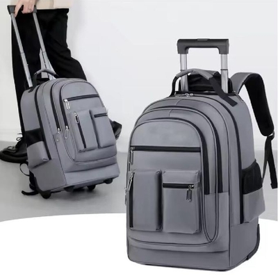 Trolley Baggage Rucksack Beroda Rolling Travel Mahasiswa Laptop Rucksack Dengan 2 Roda