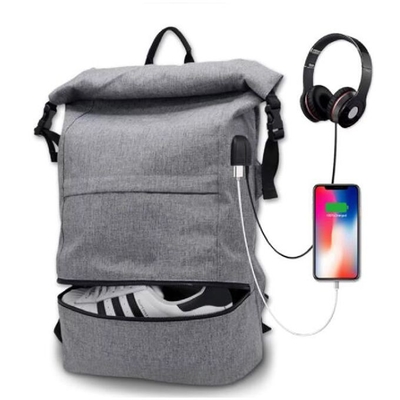 Custom Outdoor Waterproof Duffel Backpack Kantong Besar Roll Top Sport Backpack