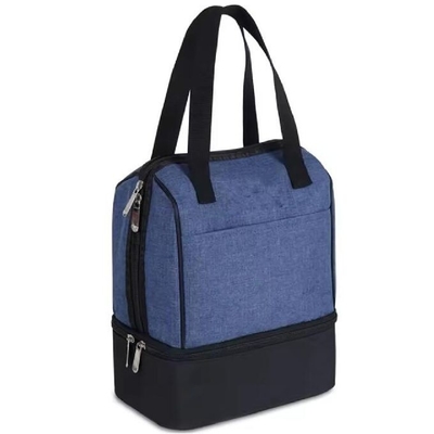 Waterproof Reusable Double Zippers Kantor Sekolah Outdoor Wanita Pria Lunch Bag Isolated Cooler Tote Bag