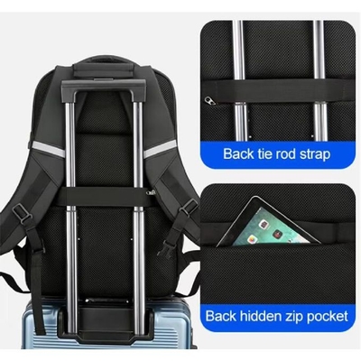 Fashion Bisnis Waterproof Laptop Bag Custom Multifungsi Outdoor Travel Backpack Dengan Usb