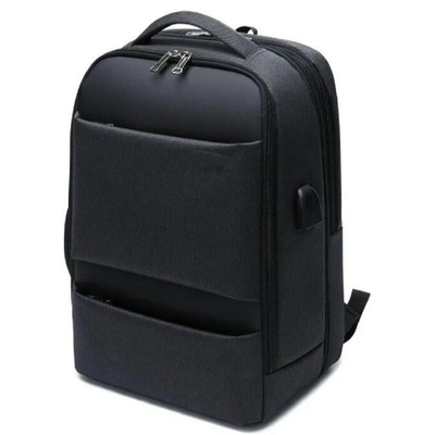 Waterproof Nylon Black Travel Backpack Tas Komputer Untuk Siswa Sekolah