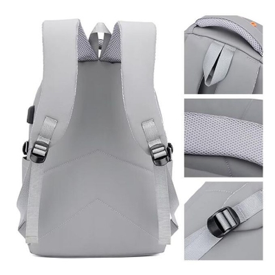 Tas ransel laptop tahan air yang disesuaikan untuk siswa Tas sekolah perjalanan dengan USB