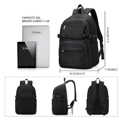 Kapasitas besar USB pengisian daya Tas ransel laptop pria Tas ransel