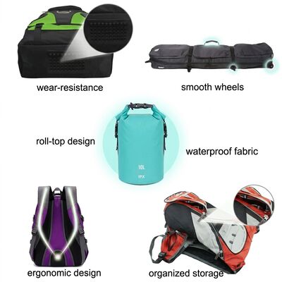 Kantong Gym Gelang Tinju Terventilasi dengan Kompartemen Gelang Terpisah Panel Mesh Hand Wrap Organizer Pocket Combat Sports