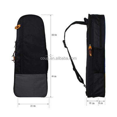 Tas Olahraga Nilon Hitam 30L dengan Tali Empuk & Strip Reflektif