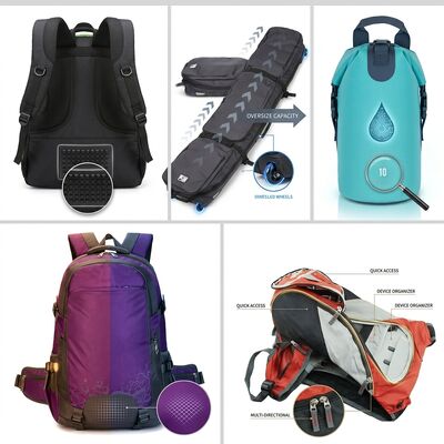 Heavy-Duty 600D Polyester Gym Duffel Bag dengan Ruang Sepatu Ventilasi Kapasitas Besar Perlengkapan Olahraga Perjalanan